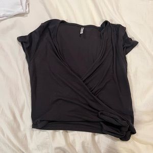 LuLus cropped cross over top